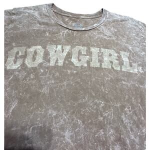 Cowgirl Graphic Crop Top - Taupe